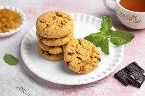 Овсяное печенье с изюмом и шоколадом Овсяное печенье с изюмом и шоколадом