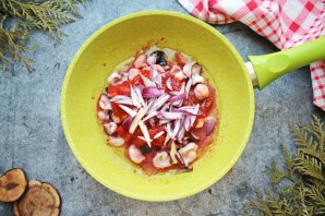 Паста с соусом из осминога Паста с соусом из осминога