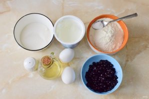 Кекс на сметане с черникой Кекс на сметане с черникой