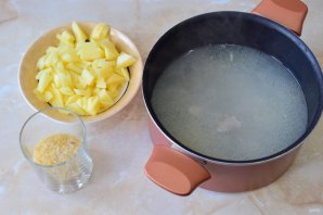 Суп харчо с картошкой и рисом Суп харчо с картошкой и рисом