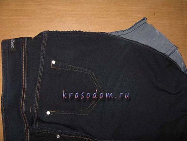 
Как отремонтировать джинсы протёртые между ног

