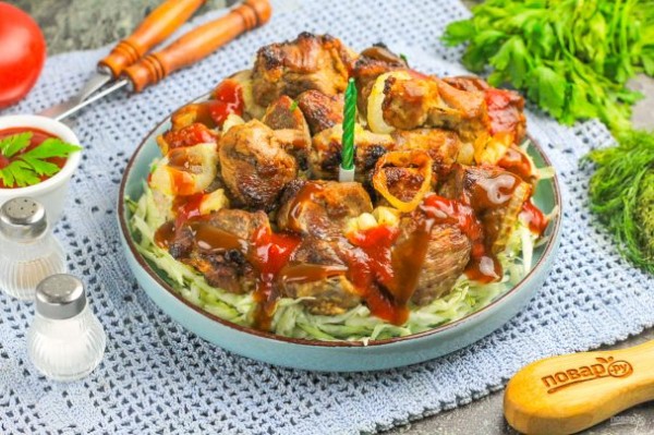 Мужской торт из шашлыка Мужской торт из шашлыка
