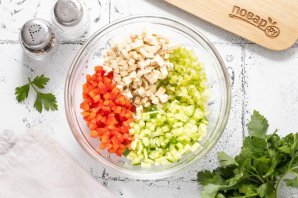 Салат с рисом и майонезом
