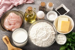 Бездрожжевой пирог с курицей Бездрожжевой пирог с курицей