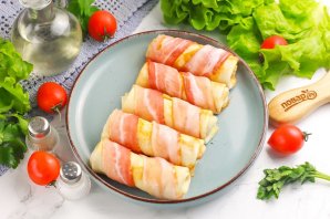 Блинчики с сыром и беконом Блинчики с сыром и беконом