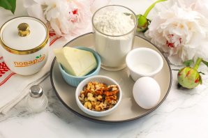 Песочное печенье с орехами Песочное печенье с орехами