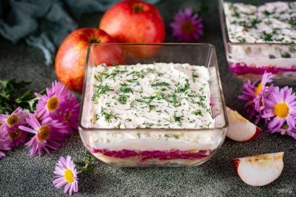 Селедка под шубой с яблоками Селедка под шубой с яблоками