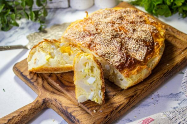 Заливной пирог с цветной капустой Заливной пирог с цветной капустой
