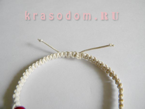 
Бело-красный браслет Шамбала. Мастер-класс
