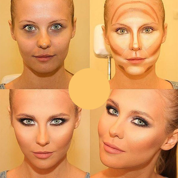 Скульптурирование лица корректорами
Скульптурирование лица корректорами
