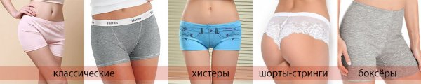 Виды женского нижнего белья
Виды женского нижнего белья