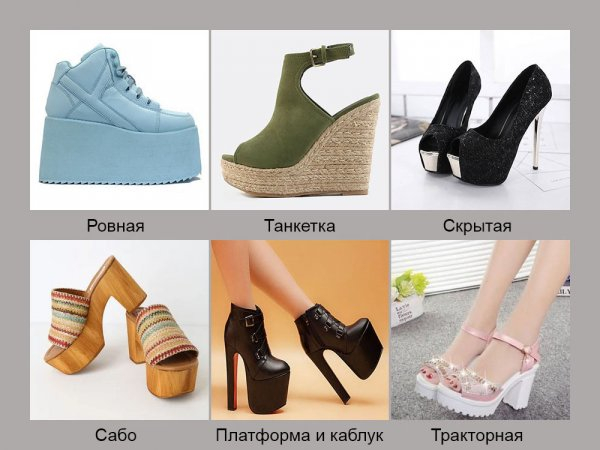 
С чем носить обувь на платформе
