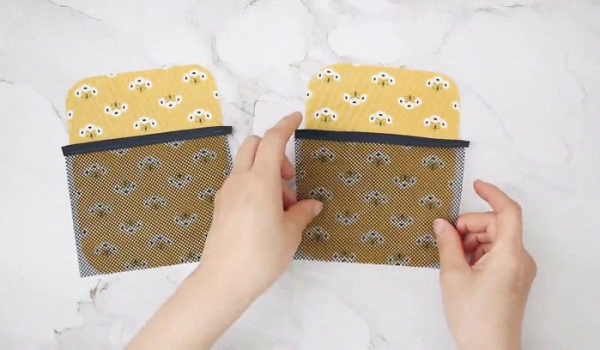 
Косметичка на двух молниях с отделениями своими руками
